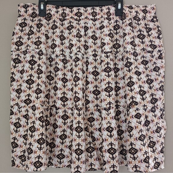 Loft Tiered Skirt Gauzy Flowy Lined Size XLT - Picture 2 of 9